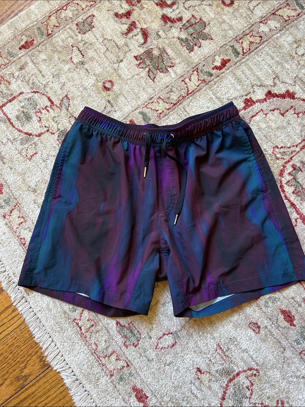 BAMBOO Black and Purple Gradient Swim Trunks